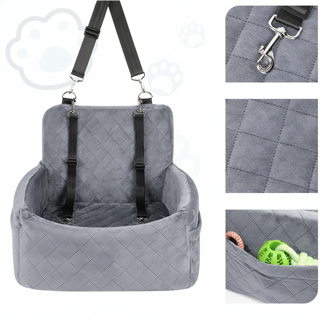 Siège Auto Luxe pour Chien | LuxSeat Pro
