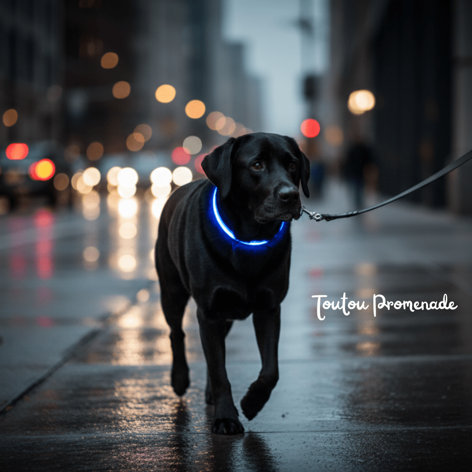 Collier lumineux pour chien : sécurité et conseils pour la nuit