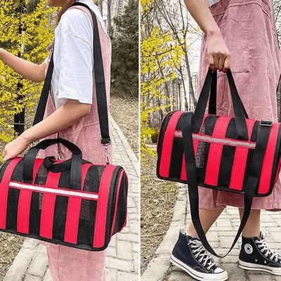 Sac de Transport Chien - MeshPetCarrier™ - Rouge