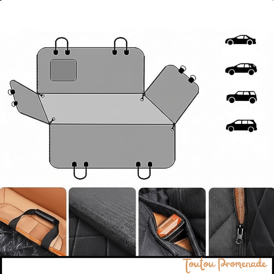 Couverture Siège Auto pour Chien | PawShield