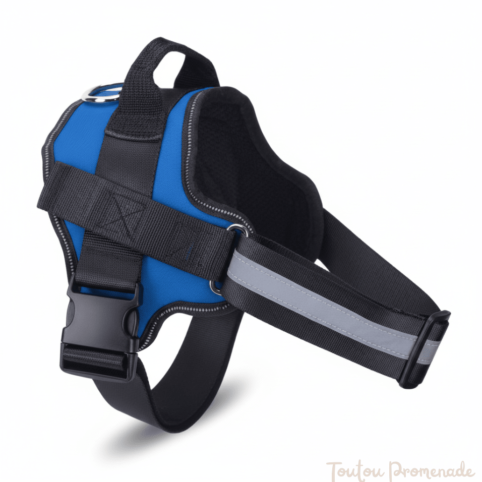 Harnais Chien Réfléchissant & Réglable | SafeWalk Pro