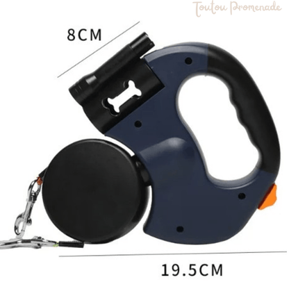 laisse double pour chien noir